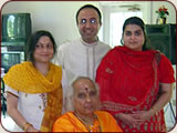 Dinesh with his Guru Smt. Tripti Mukherjee and Pujya Guruji Pt. Jasraj