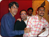 Dinesh with Recording Crew-Ghansham, Gaurav and Kapil